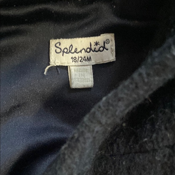 Splendid Ombre Pea Coat Girls Sz 18 24 2T Toddler Wool Linen Jacket Hooded Gray - Picture 2 of 5